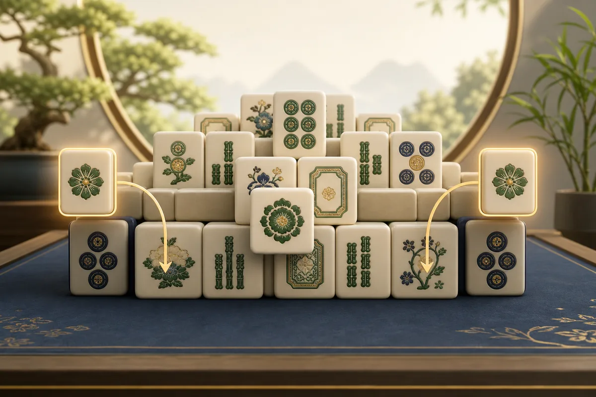 how to play mahjong solitaire with two selectable matching tiles